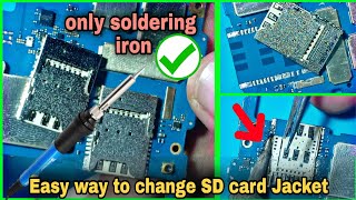 Any Samsung Mobile SD Card Not Working Solution || SD Card Jacket Replacement without Hot-air Gun