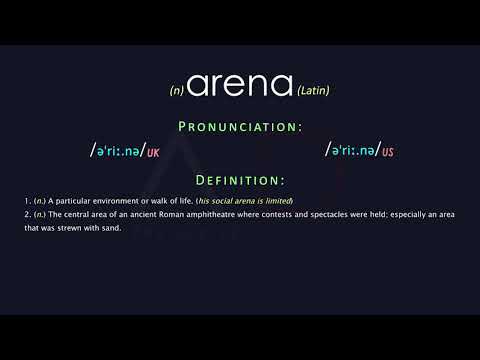 Arena Meaning And Pronunciation | Audio Dictionary