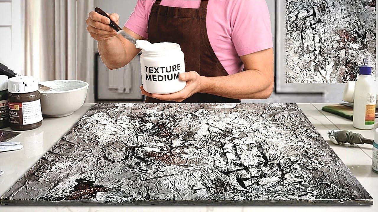 Mastering Textured Art: Rich Abstract Acrylic Painting with Stunning Depth & Texture