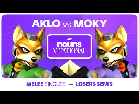 Nounsvitational 2024: Aklo (Fox) vs moky (Fox) | SSBM Melee Losers Semis