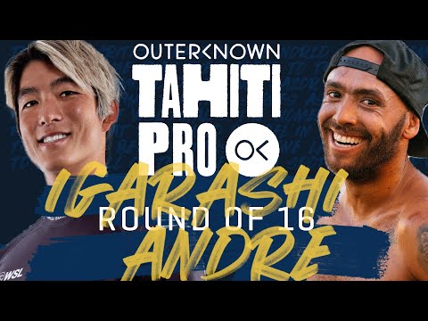 Kanoa Igarashi vs Jadson Andre | Outerknown Tahiti Pro - Round of 16