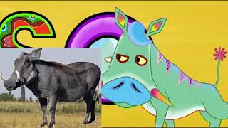 DRULII TV WILD ANIMALS 2 NAMES SOUNDS PORTRAYED BY CARTOON 