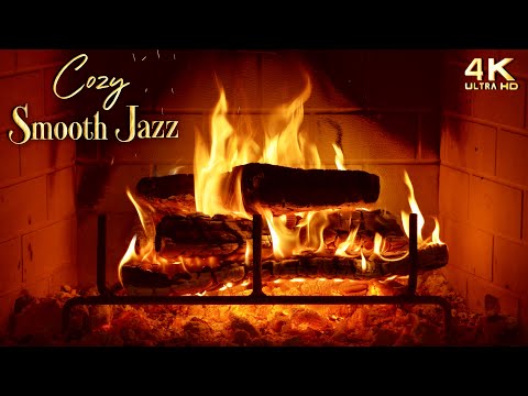 🔥 Cozy Smooth Jazz Music Fireplace ⏐ No Ads