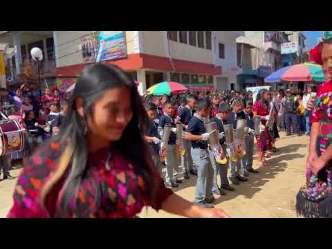Presentación de Bandas Escolares, desfile 2023 Santiago Chimaltenango