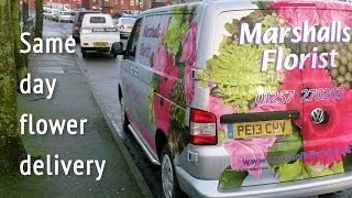 preview picture of video 'Same day flower delivery - Marshall's Florist, Chorley, UK'