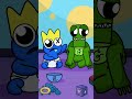 Feed Hungry 🐋 BLUE & 🍏 GREEN! (Cartoon Animation)