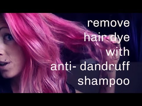 Showing use of anti dandruff shampoo