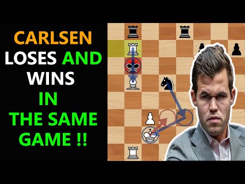 Magnus Carlsen vs Ernesto Inarkiev,World blitz championship 2017 ,Carlsen loses and wins in one game