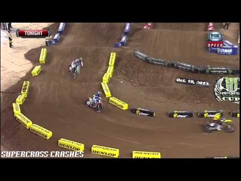 Ryan Villopoto Crash 2013 RD2 Supercross