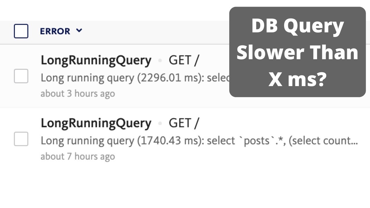 Catch Slower Eloquent Queries with DB::listen