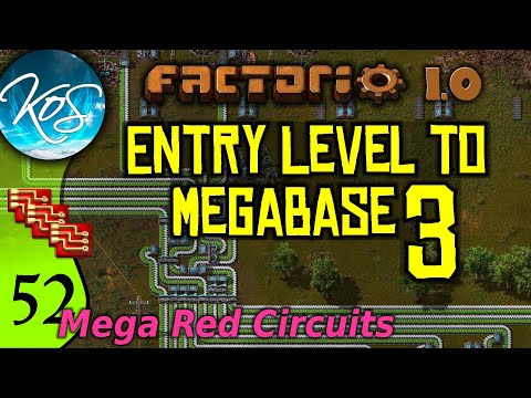 Factorio 1.0 Entry Level to Megabase 3, Ep 52: MEGA RED CIRCUITS - Guide, Tutorial