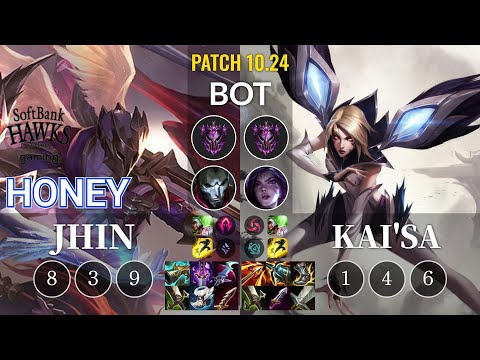 SHG Honey Jhin vs Kai'Sa Bot - KR Patch 10.24