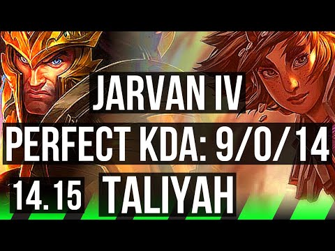JARVAN IV vs TALIYAH (JGL) | 9/0/14, Legendary, Rank 14 J4 | EUW Challenger | 14.15