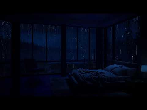 Relaxing Rain (No Light) 🌦️ - Heavy Rain Sounds for Sleep and Meditation