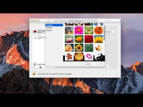 macOS Sierra - How To Change Account Picture