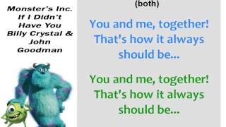 If I Didn't Have You (John Goodman & Billy Crystal) Karaoke