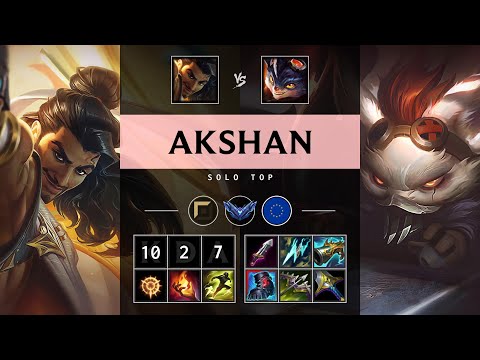 Akshan Top vs Rumble - EUW Diamond Patch 25.04