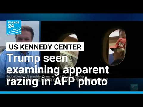 AFP photo shows Trump examining image of apparent Kennedy Center razing