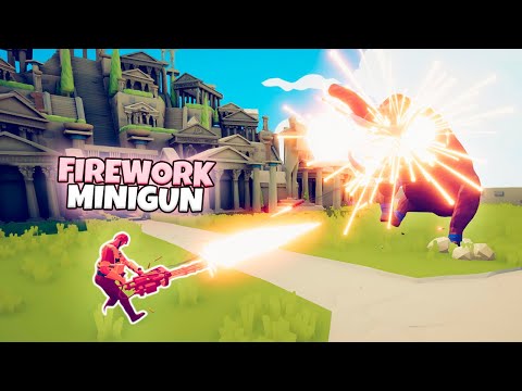 FIREWORK MINIGUN VS EVERY FACTION | TABS UNIT CREATOR GAMEPLAY