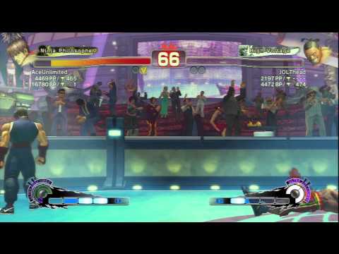 AceUnlimited (Guy) Vs JOLThead (Dee Jay) SSF4 AE Ranked Matches - PSN