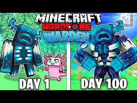 100 DAYS as WARDEN in Hardcore Minecraft?! Moose Survives!
