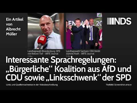 Interessante Sprachregelungen: „Bürgerliche“ Koalition aus AfD und CDU sowie „Linksschwenk“ der SPD