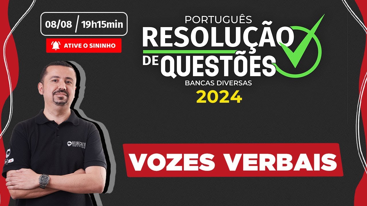 Questões de VOZES VERBAIS para DIVERSAS BANCAS | Português para concursos