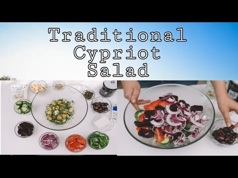 Traditional Cypriot Salad with dressing