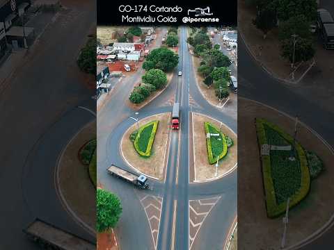 MONTIVIDIU GOIÁS, PROJETO VISÃO AÉREA - GO-174 CORTANDO A CIDADE DE MONTIVIDIU.