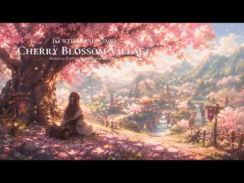 🎧Fantasy Medival Music for cording & stuyding 🌸 Cherry Blossom Village