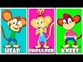 Head Shoulders Knees And Toes Nursery Rhyme Songs Monkey Rhymes