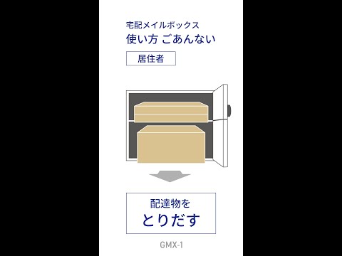 宅配メイルボックス「GMX-1」使い方のご案内【とりだす】