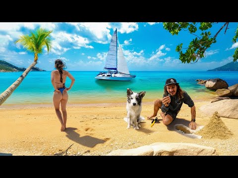 tropical island with Hidden TREASURE! 🏴‍☠️- Boat Life