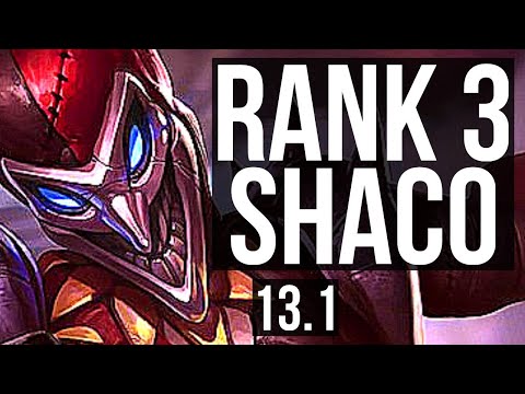 SHACO vs J4 (JNG) | 6/0/7, Rank 3 Shaco, 2.5M mastery, Dominating | EUW Grandmaster | 13.1