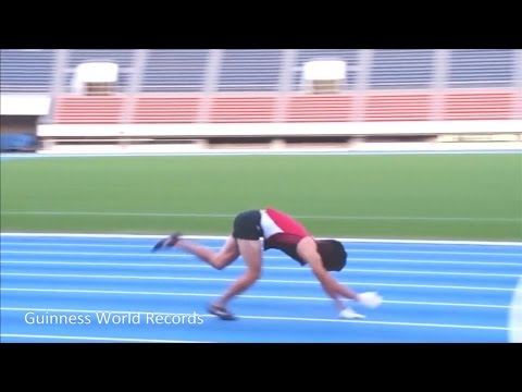 World record:  The fastest 100m running on all fours