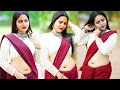 Model Adrija New White Saree Captures