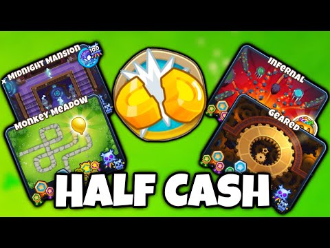 How To Beat almost Every Map on Half Cash Mode in BTD6