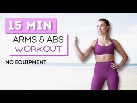 15 min ARMS AND ABS WORKOUT | No Equipment | Toned Upper Body and Core