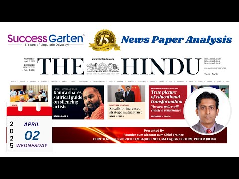 Newspaper Analysis - The Hindu Daily, Chintu M Raju!