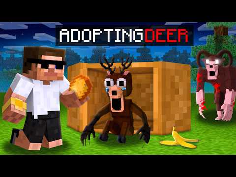 Adopting 99 Nights Forest Deer in Minecraft..