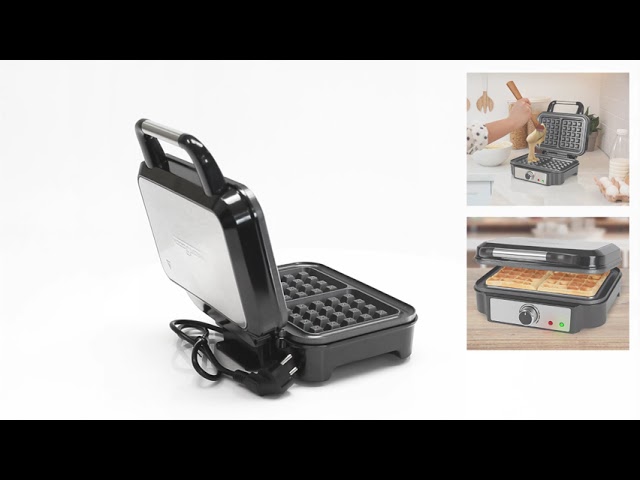 Gofrera ProfiCook PC-WA 1240 Acero Inoxidable Antiadherente 1000W Negro Plata video