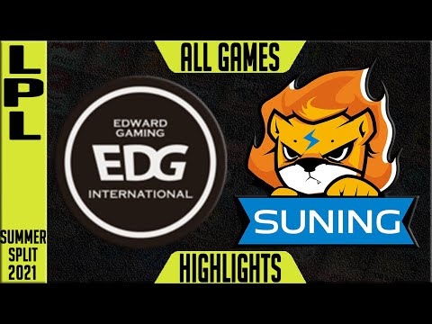 EDG vs SN Highlights ALL GAMES | LPL Summer 2021 W3D4 | Edward Gaming vs Suning