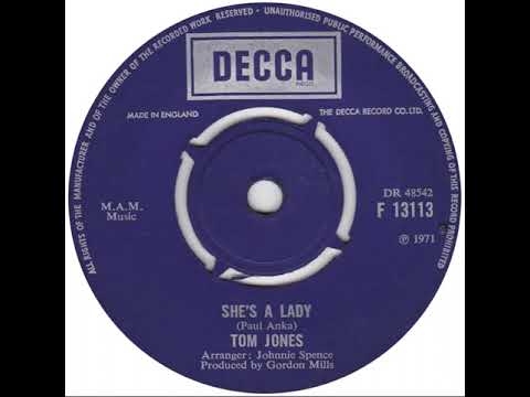 UK New Entry 1971 (11) Tom Jones - She's A Lady