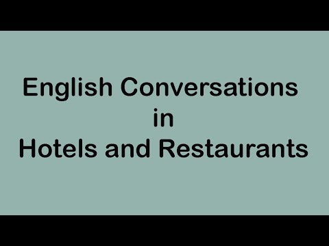 Conversas em inglês em hotéis e restaurantes