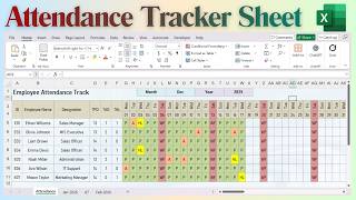 How to Make Employee Attendance Tracker Sheet in Excel