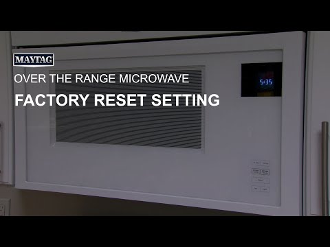 Part of a video titled Factory Reset Setting on Over the Range Microwave - YouTube