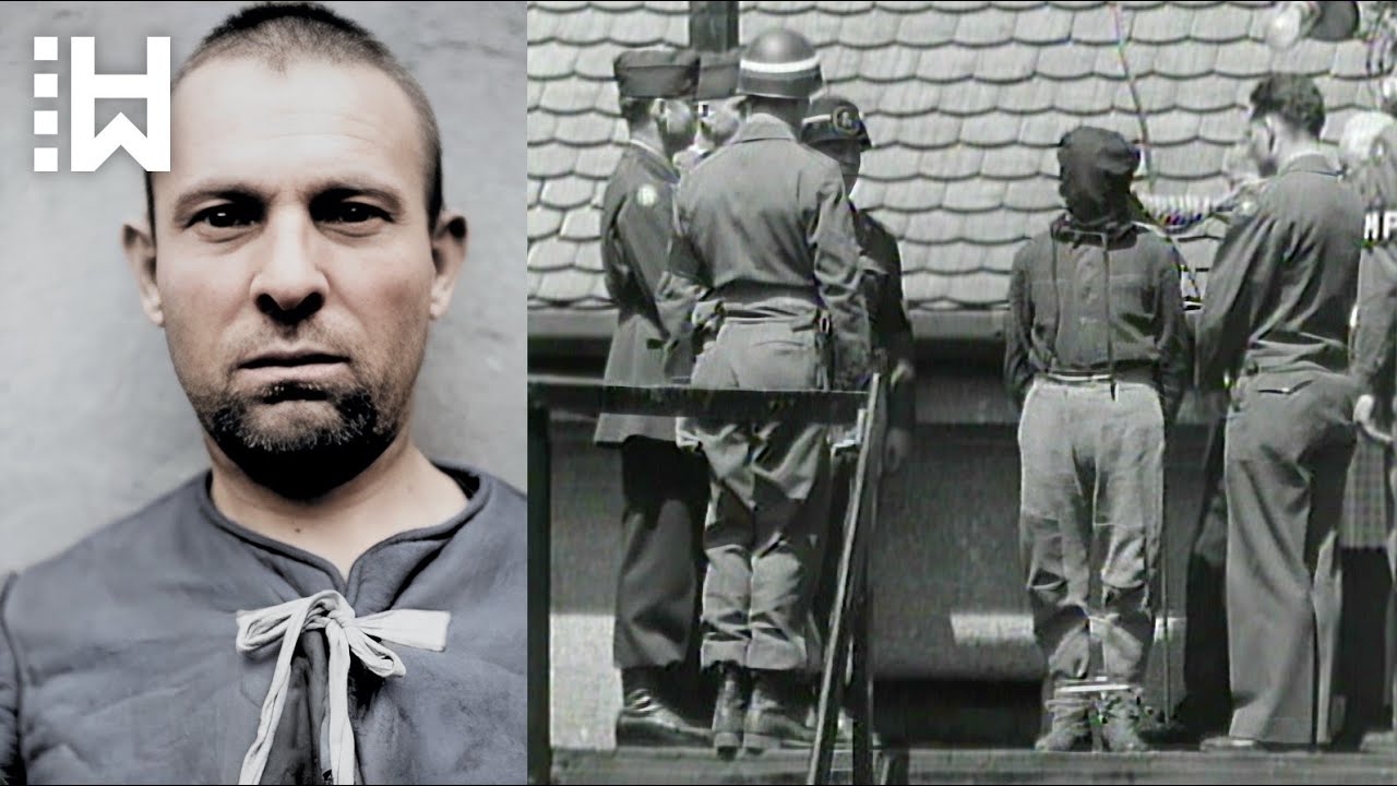 Execution of Auschwitz Nazi guard who unleashed dogs on women & beat them with hose