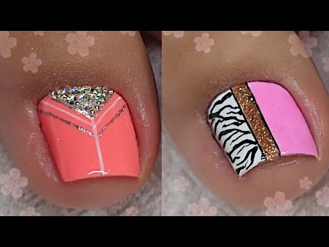 UÑAS HERMOSAS Y DELICADAS 😍| DISEÑO DE UÑAS ELEGANTES PARA PIES🦶🏼💅😍