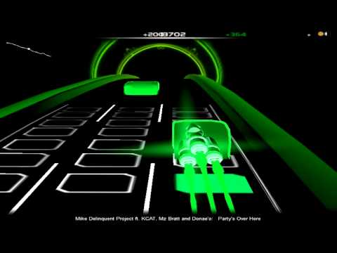 Audiosurf  - Mike Delinquent Project ft  KCAT, Mz Bratt, Donae'o -  Party's Over Here