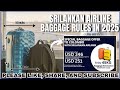 SriLankan Airline Baggage Rules In 2025